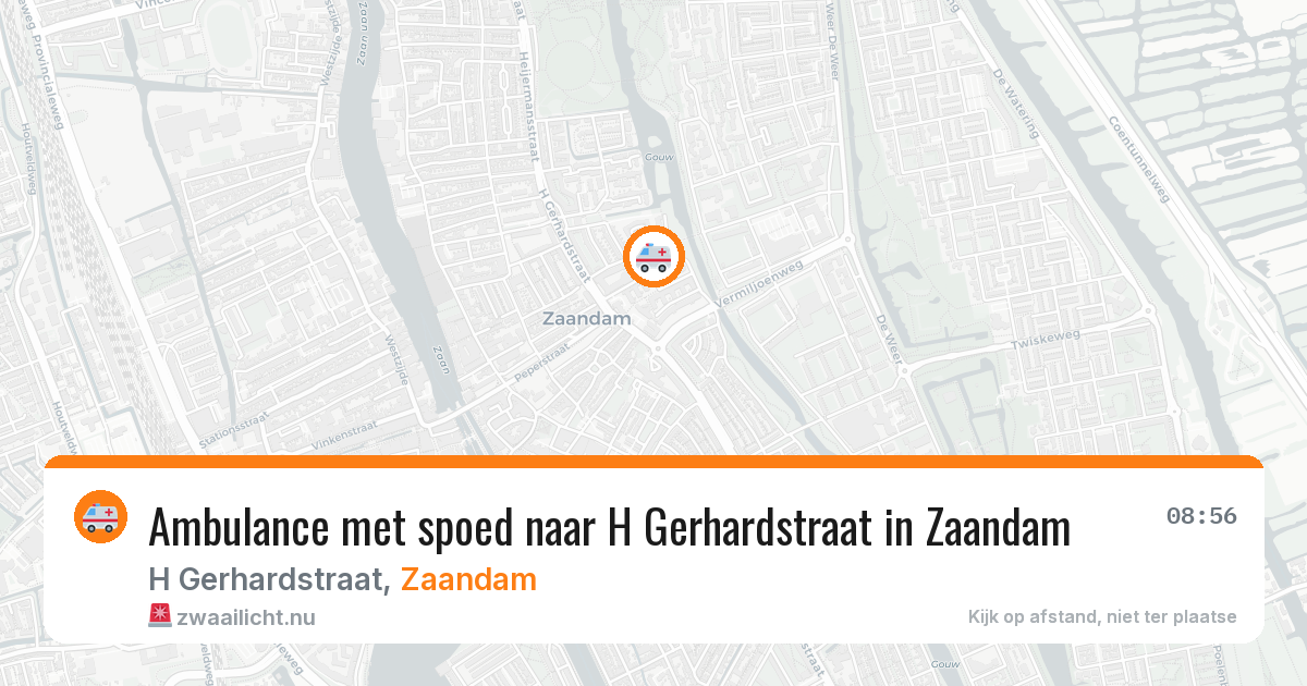 Ambulance met spoed naar H Gerhardstraat in Zaandam — 27 mei 2026