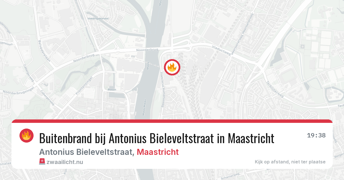 Buitenbrand bij Antonius Bieleveltstraat in Maastricht — 18 mei 2026