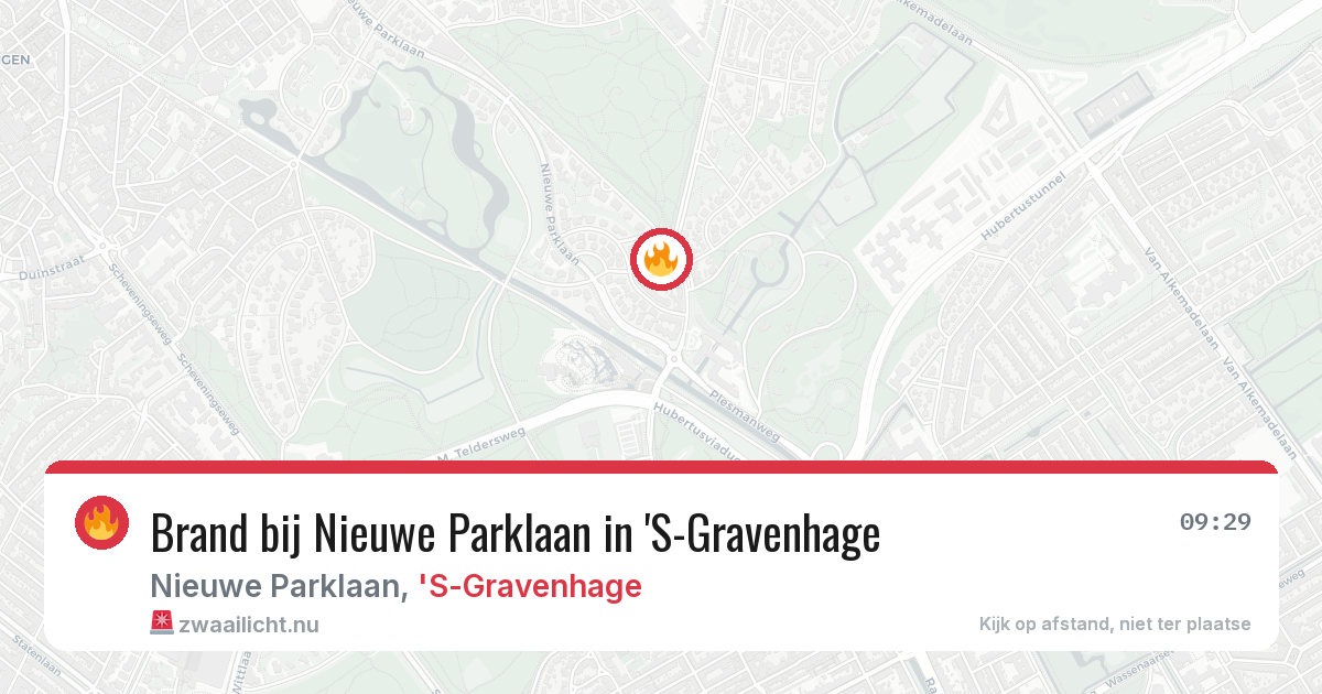 Brand bij Nieuwe Parklaan in 'S-Gravenhage — 8 mei 2026