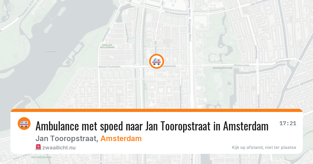 Ambulance met spoed naar Jan Tooropstraat in Amsterdam — 8 apr 2026