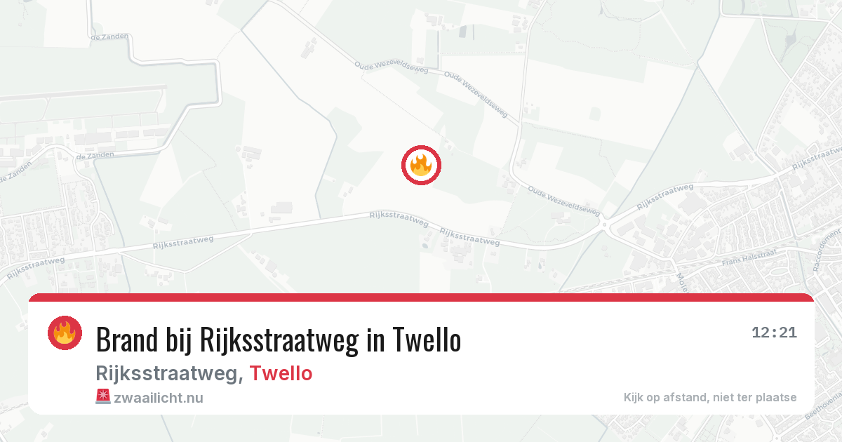 Brand bij Rijksstraatweg in Twello — 14 jul 2026