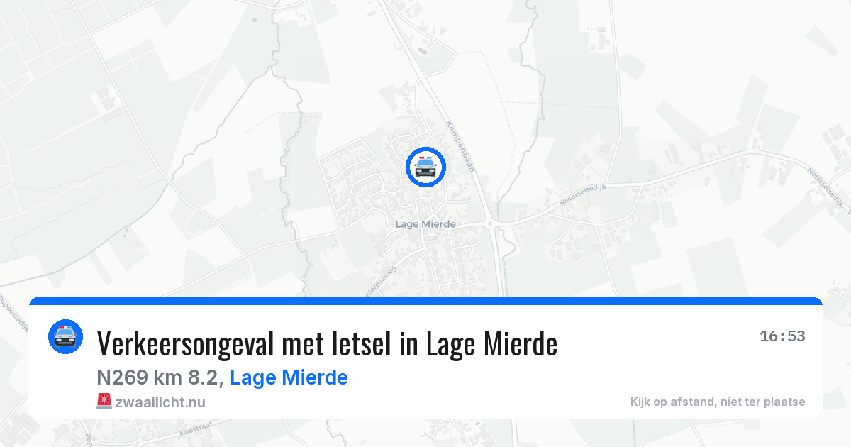 Verkeersongeval met letsel in Lage Mierde — 29 mei 2026