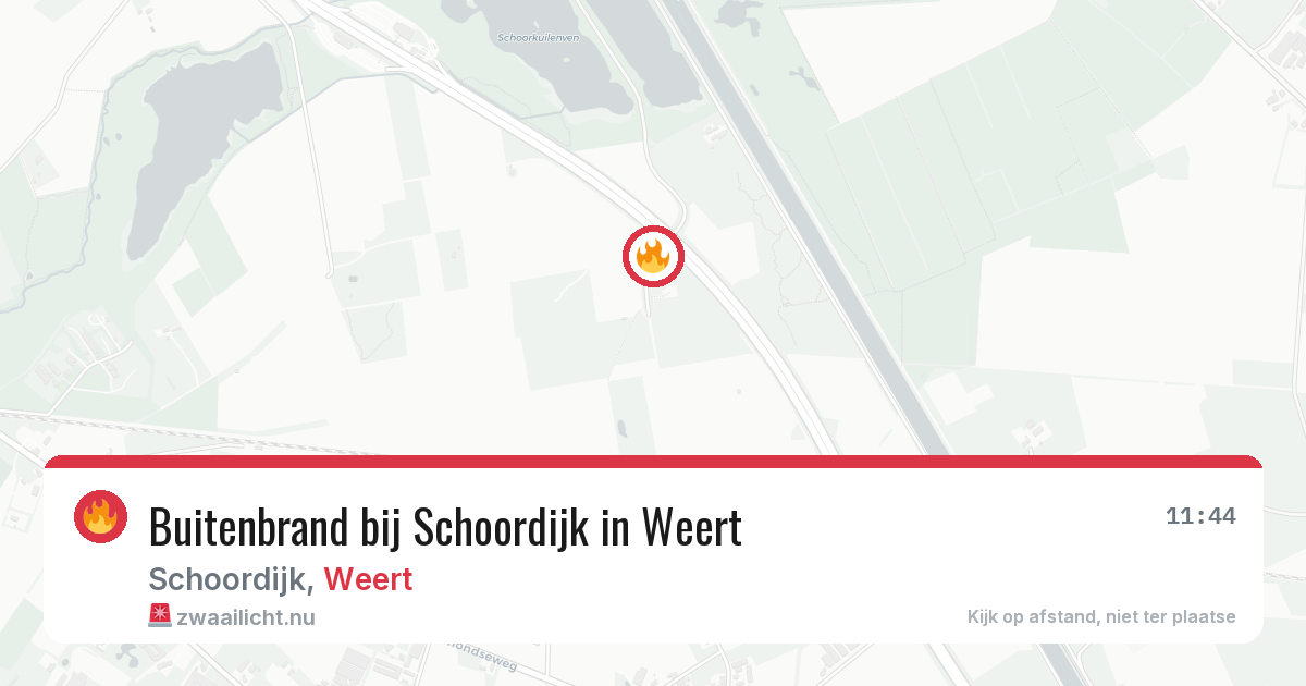 Buitenbrand bij Schoordijk in Weert — 19 jul 2026
