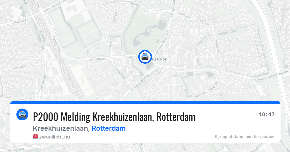 P2000 Melding Kreekhuizenlaan, Rotterdam — 1 jun 2026