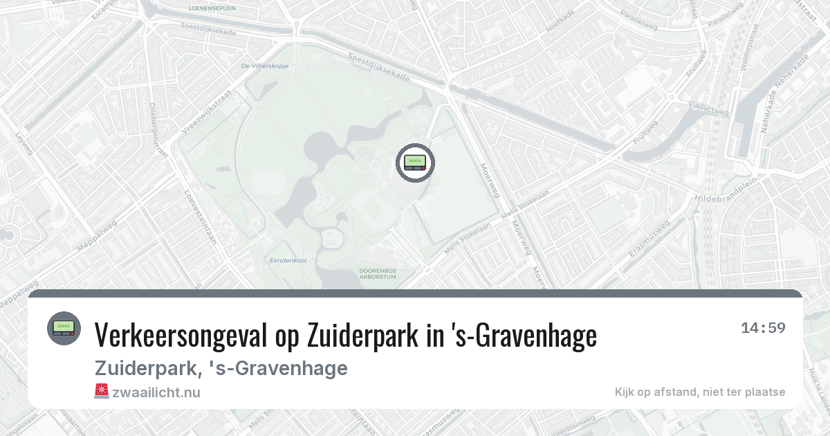 Verkeersongeval op Zuiderpark in 's-Gravenhage — 1 mrt 2026