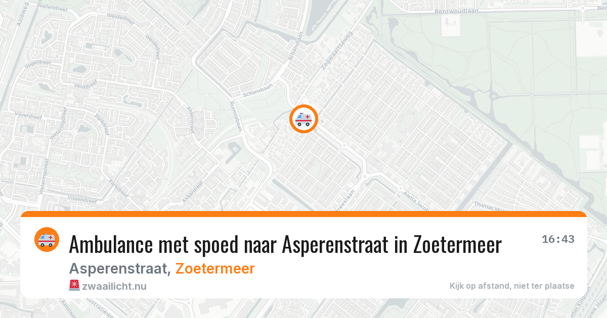 Ambulance met spoed naar Asperenstraat in Zoetermeer — 12 feb 2026