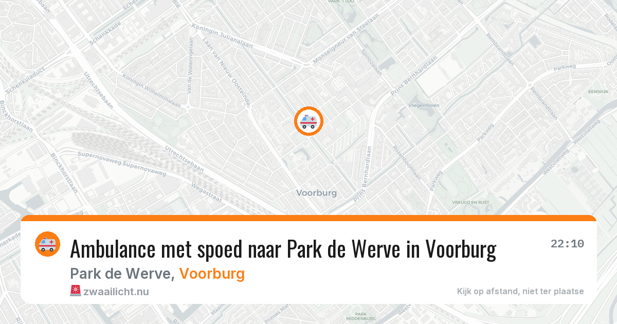 Ambulance met spoed naar Park de Werve in Voorburg — 12 jul 2026