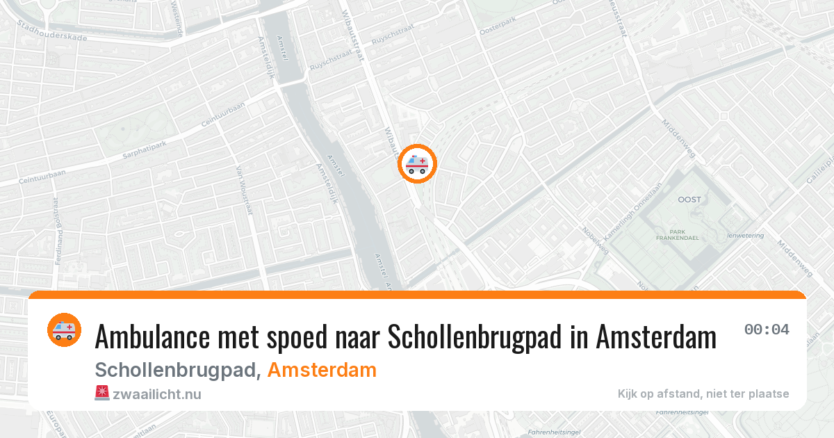 Ambulance met spoed naar Schollenbrugpad in Amsterdam — 31 mei 2026