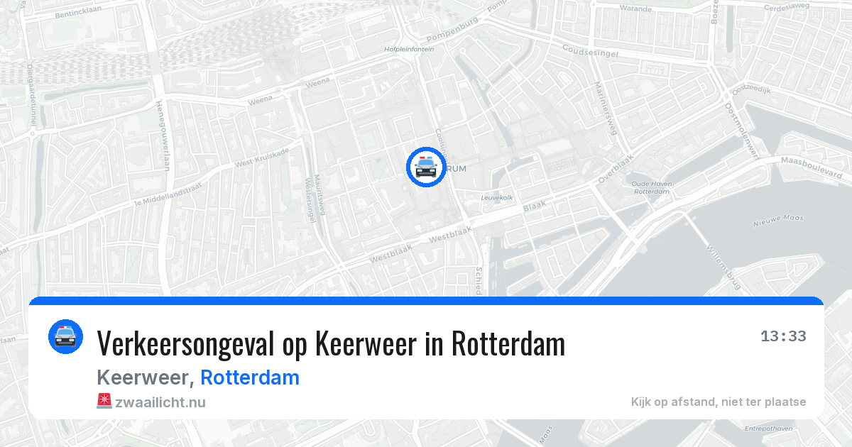Verkeersongeval op Keerweer in Rotterdam — 16 jul 2026