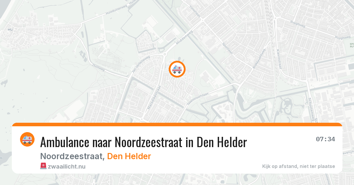 Ambulance naar Noordzeestraat in Den Helder — 27 jul 2026