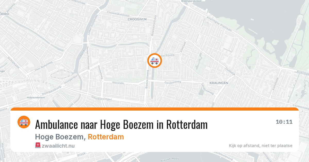 Ambulance naar Hoge Boezem in Rotterdam — 22 mei 2026
