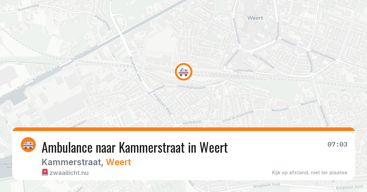 Ambulance naar Kammerstraat in Weert — 15 jul 2026