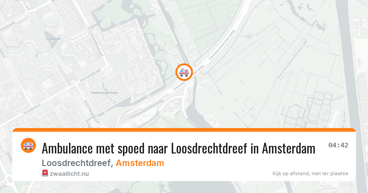 Ambulance met spoed naar Loosdrechtdreef in Amsterdam — 13 jul 2026