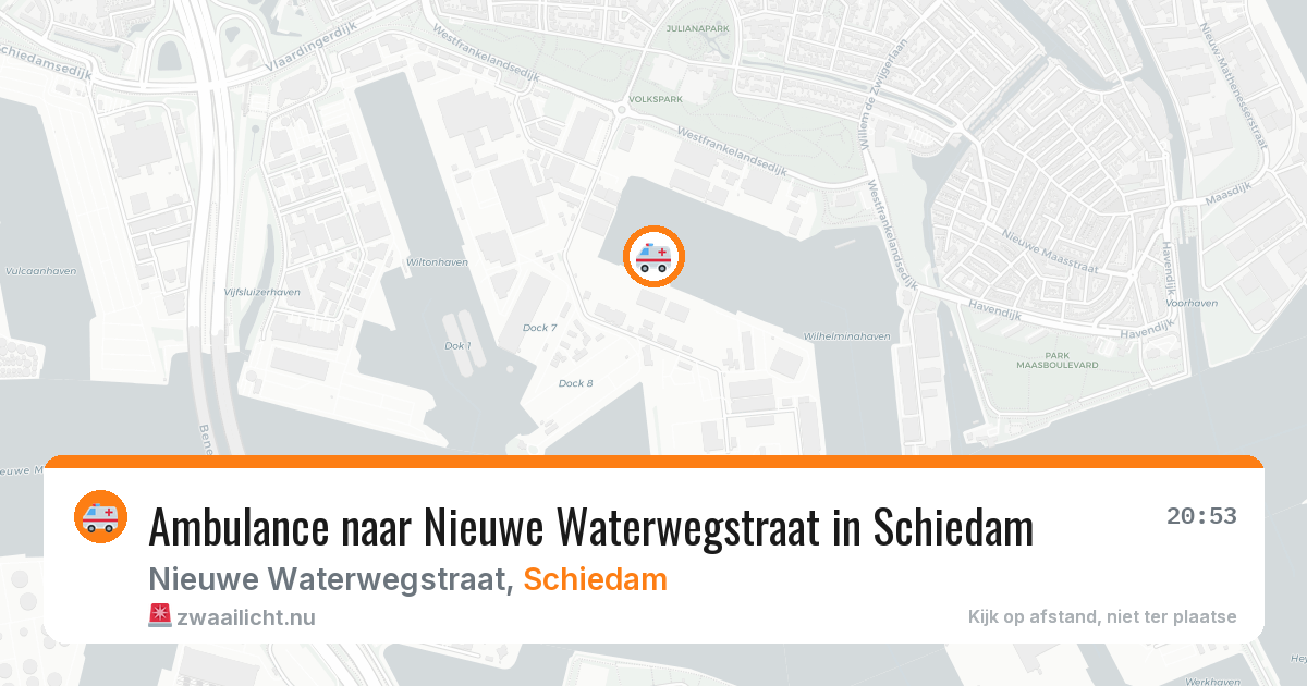 Ambulance naar Nieuwe Waterwegstraat in Schiedam — 10 jul 2026