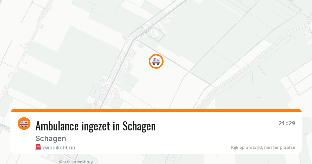Ambulance ingezet in Schagen — 26 mei 2026 | 🚨 Zwaailicht.nu