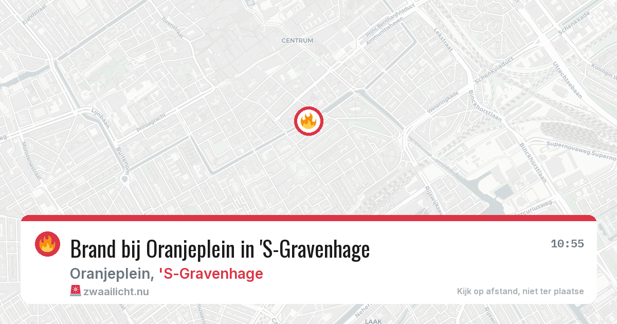 Brand bij Oranjeplein in 'S-Gravenhage — 21 jul 2026