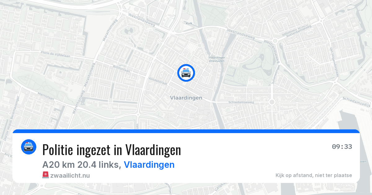 Politie ingezet in Vlaardingen — 18 mrt 2026 | 🚨 Zwaailicht.nu