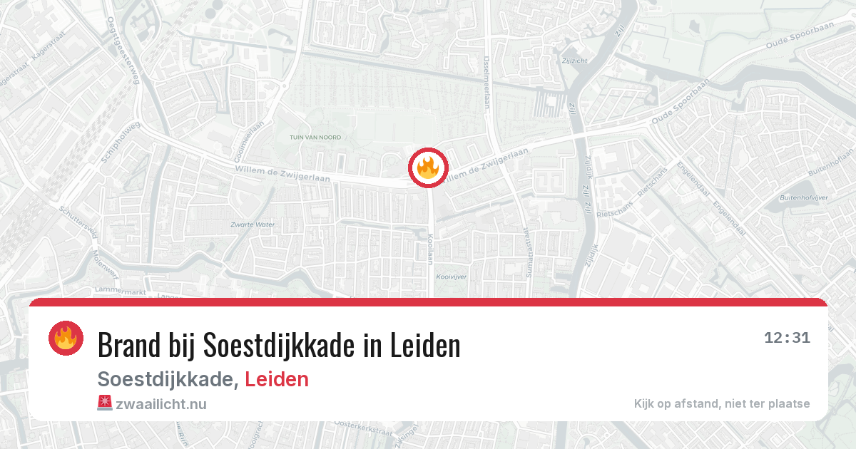 Brand bij Soestdijkkade in Leiden — 15 mei 2026