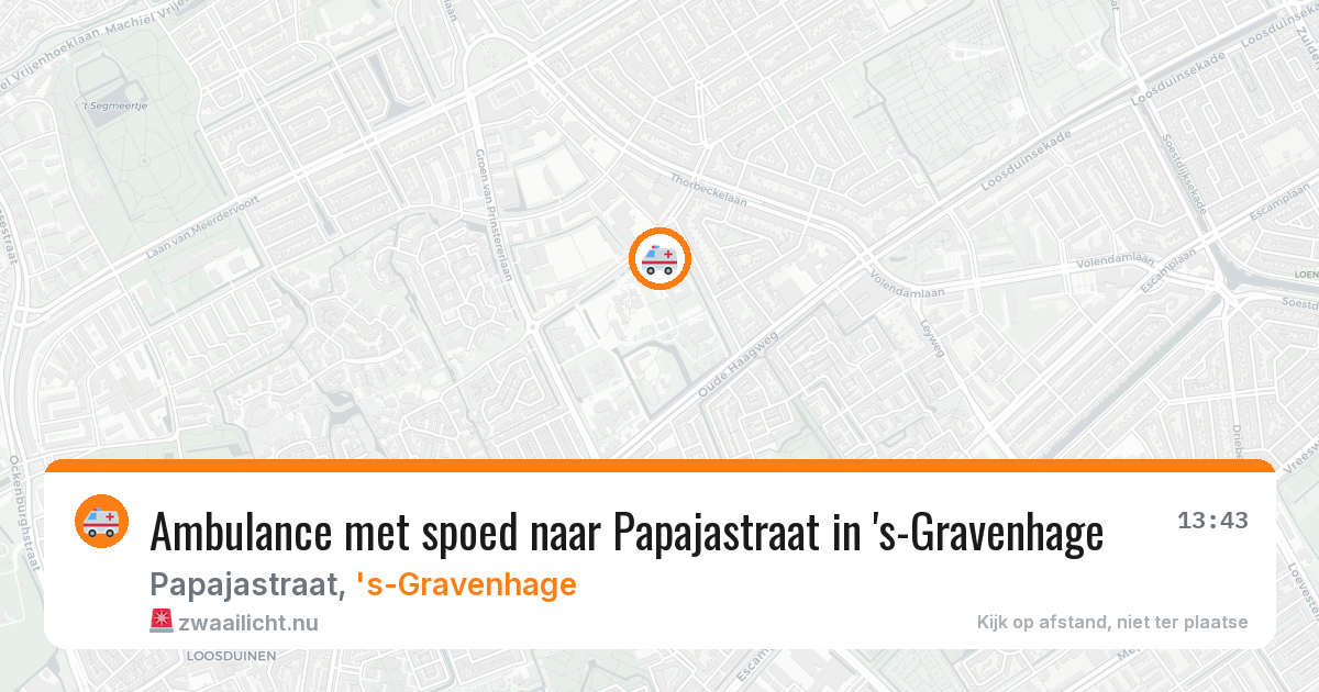 Ambulance met spoed naar Papajastraat in 's-Gravenhage — 4 jun 2026