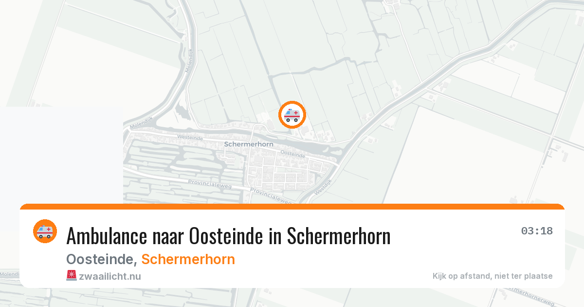 Ambulance naar Oosteinde in Schermerhorn — 12 apr 2026