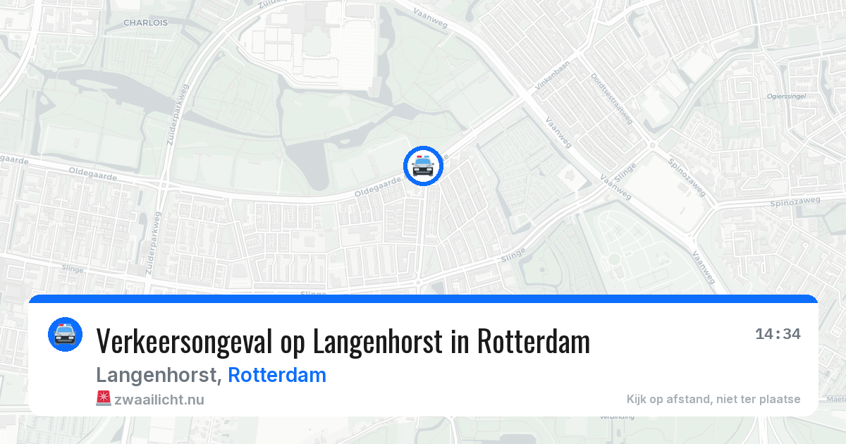 Verkeersongeval op Langenhorst in Rotterdam — 14 jul 2026