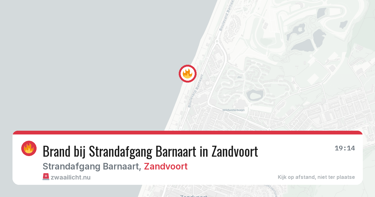 Brand bij Strandafgang Barnaart in Zandvoort — 23 mei 2026