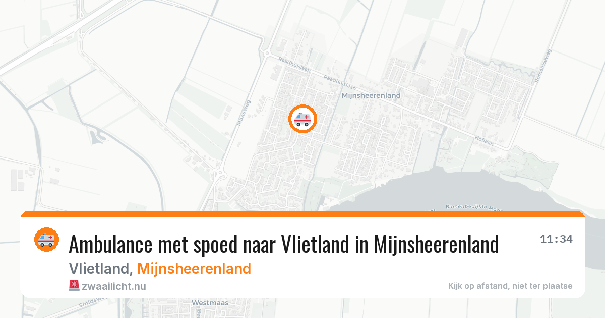 Ambulance met spoed naar Vlietland in Mijnsheerenland — 30 mei 2026
