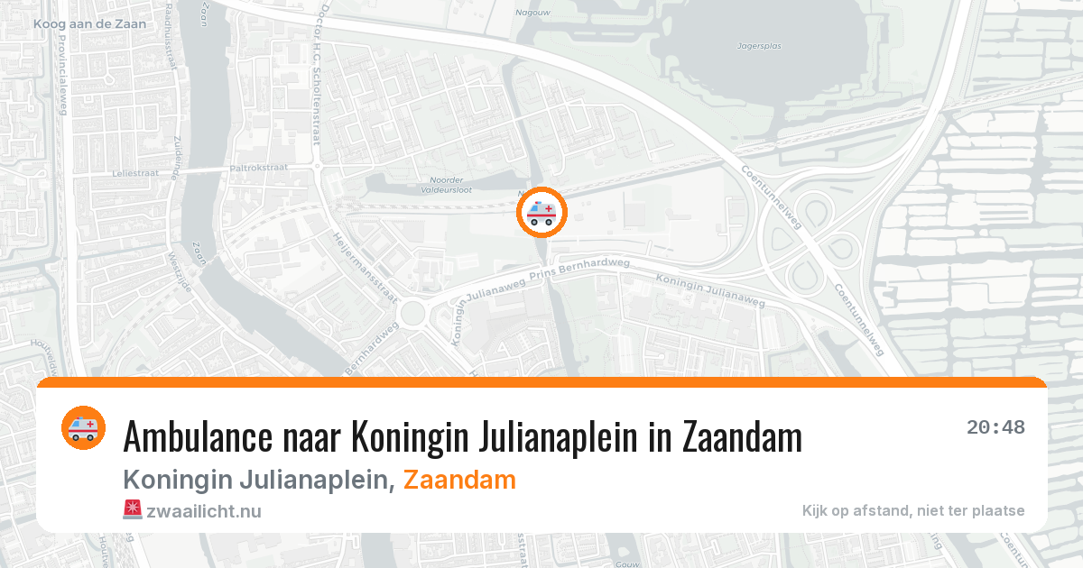 Ambulance naar Koningin Julianaplein in Zaandam — 5 jun 2026