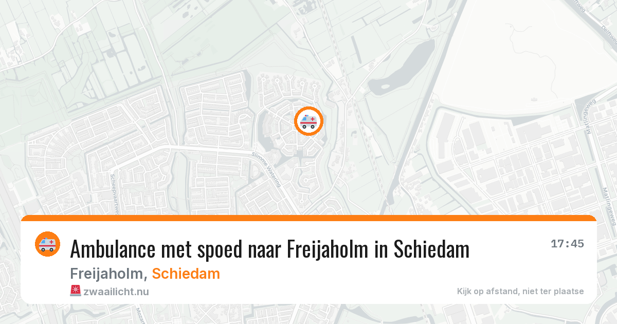 Ambulance met spoed naar Freijaholm in Schiedam — 27 apr 2026