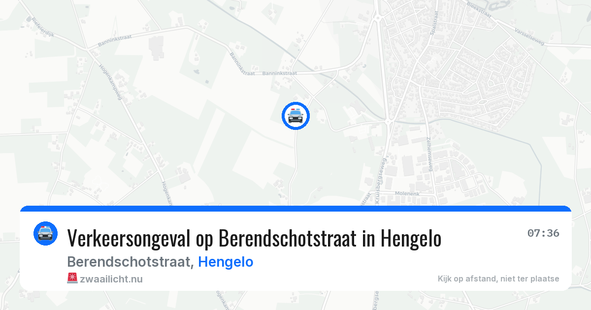 Verkeersongeval op Berendschotstraat in Hengelo — 15 mei 2026