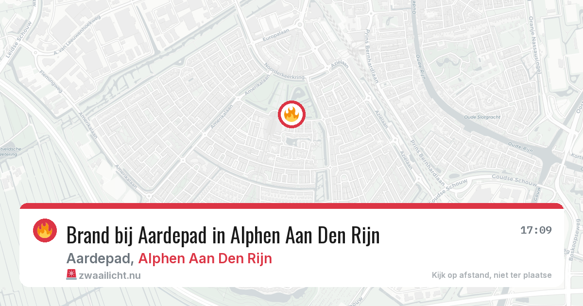 Brand bij Aardepad in Alphen Aan Den Rijn — 14 jul 2026