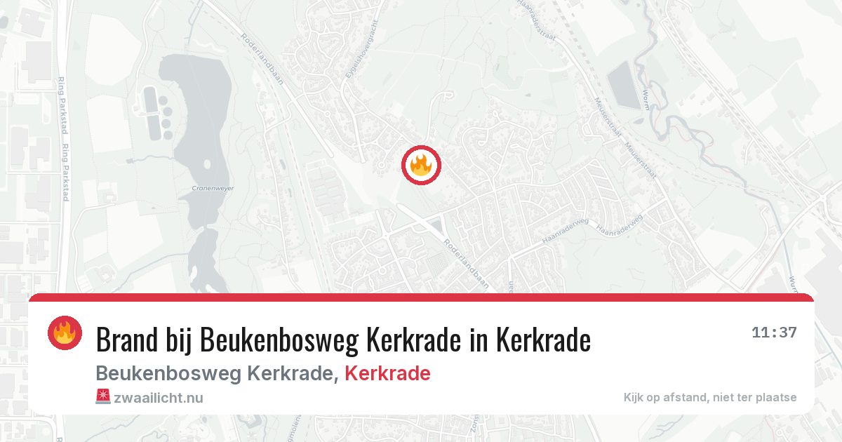 Brand bij Beukenbosweg Kerkrade in Kerkrade — 19 mei 2026