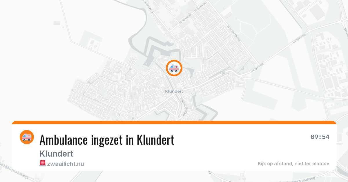 Ambulance ingezet in Klundert — 15 jul 2026