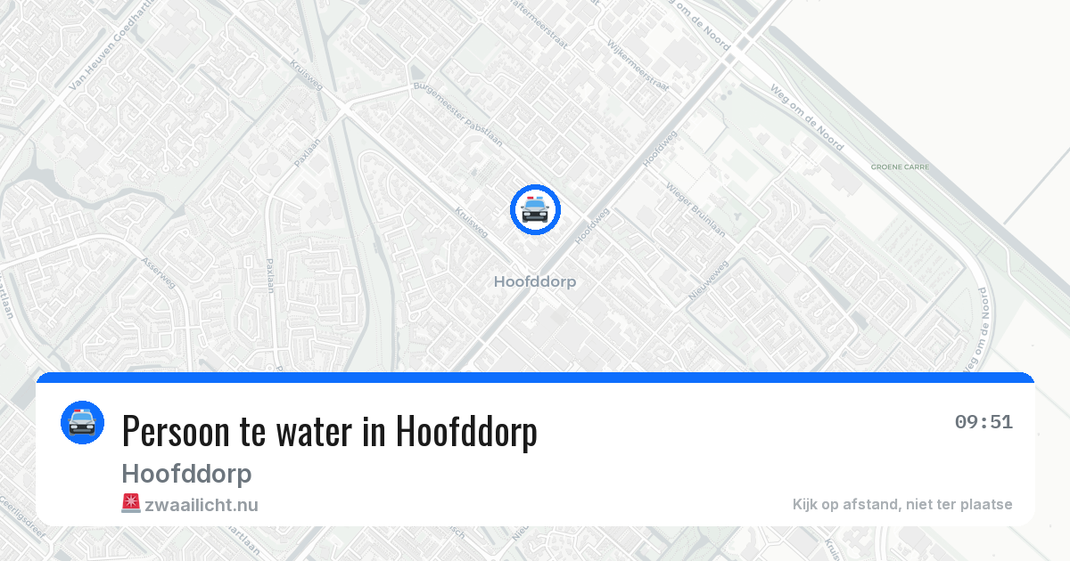 Persoon te water in Hoofddorp — 22 apr 2026