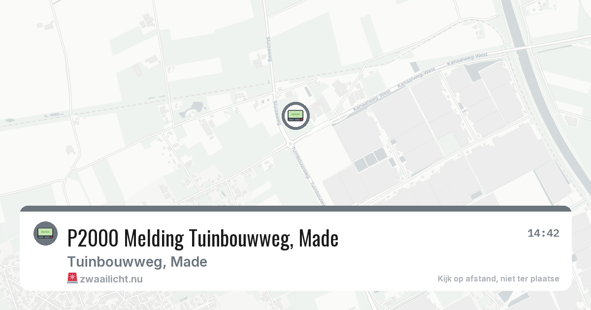 P2000 Melding Tuinbouwweg, Made — 2 jun 2026