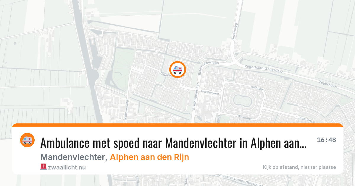 Ambulance met spoed naar Mandenvlechter in Alphen aan den Rijn — 24 mei 2026