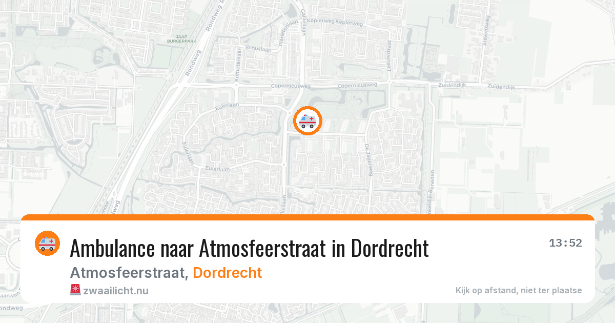 Ambulance naar Atmosfeerstraat in Dordrecht — 24 jul 2026