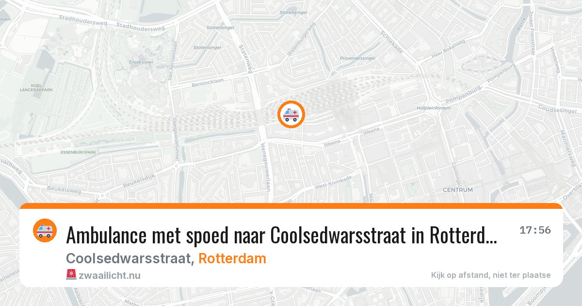 Ambulance met spoed naar Coolsedwarsstraat in Rotterdam — 24 jul 2026