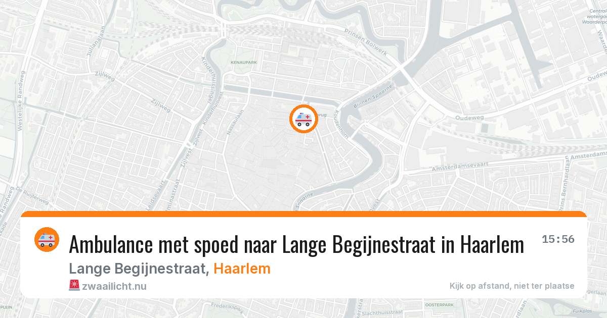 Ambulance met spoed naar Lange Begijnestraat in Haarlem — 18 mei 2026