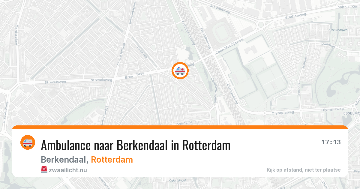 Ambulance naar Berkendaal in Rotterdam — 19 mei 2026