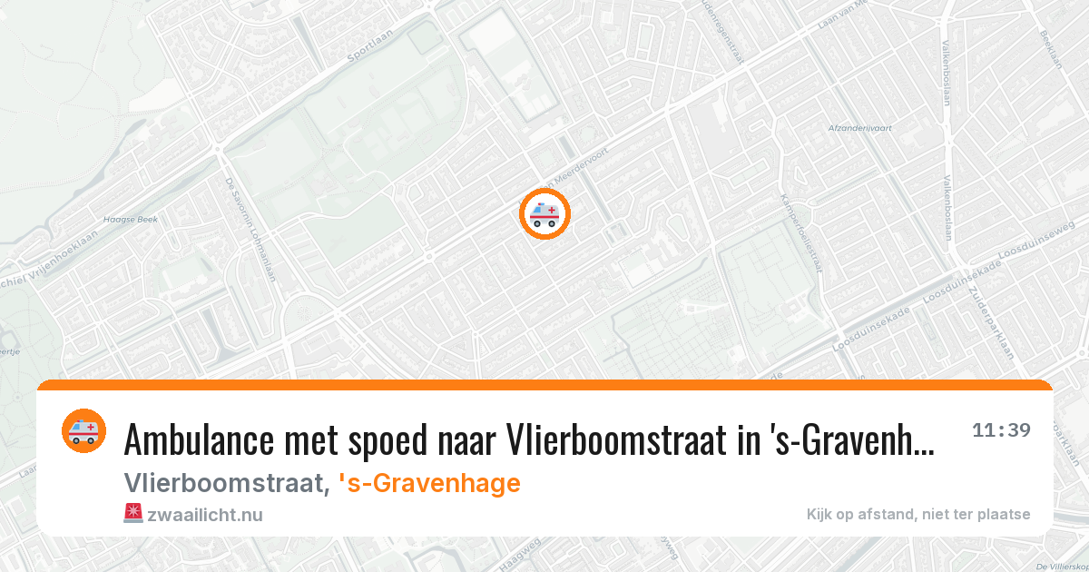 Ambulance met spoed naar Vlierboomstraat in 's-Gravenhage — 24 jan 2026