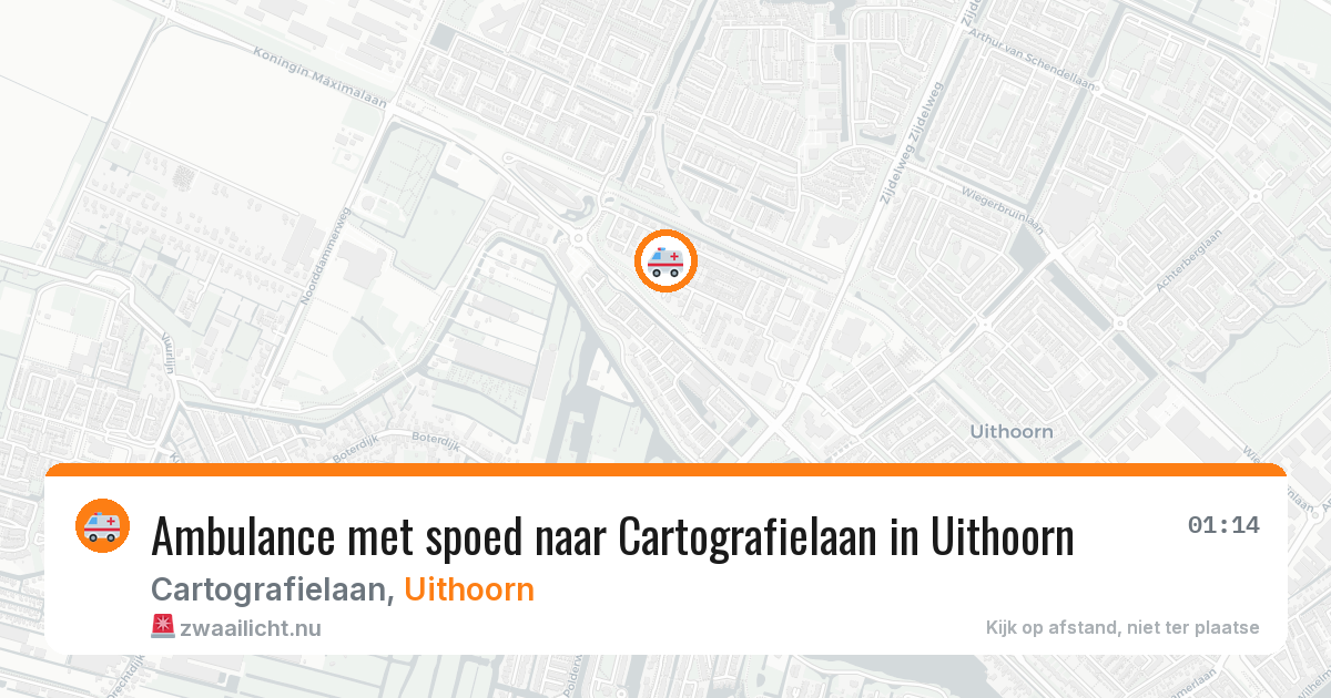 Ambulance met spoed naar Cartografielaan in Uithoorn — 9 mei 2026