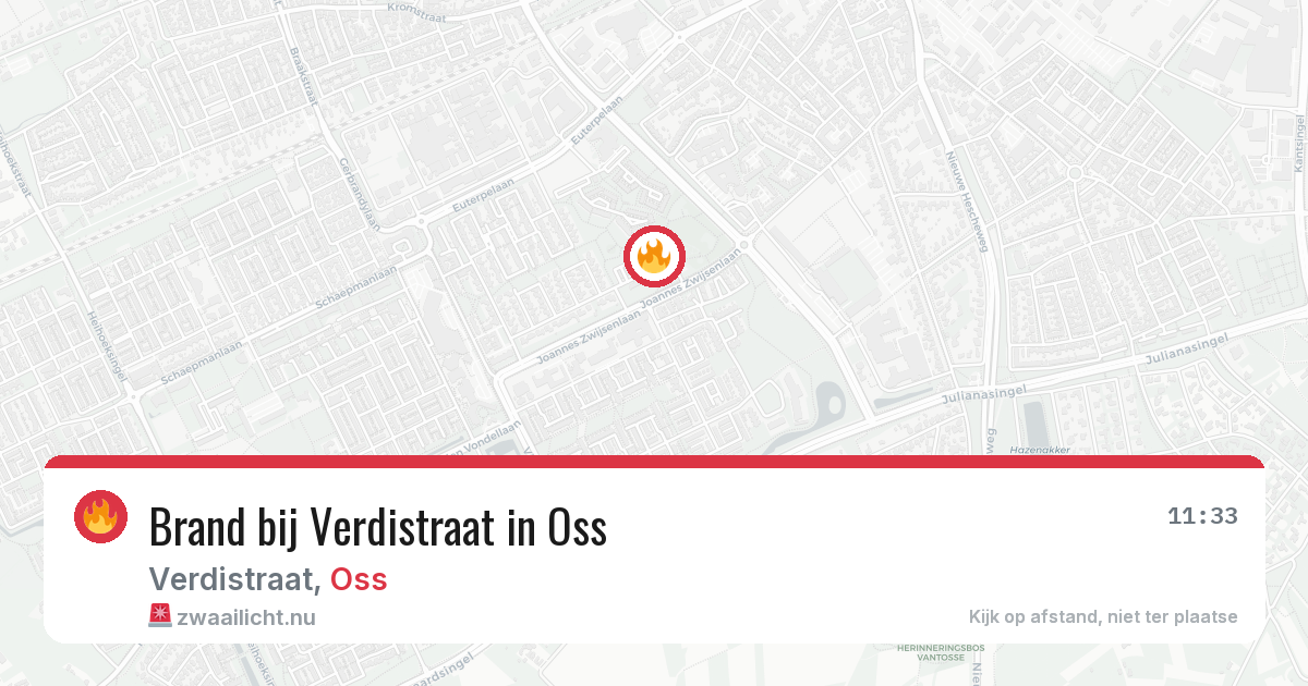 Brand bij Verdistraat in Oss — 18 mrt 2026