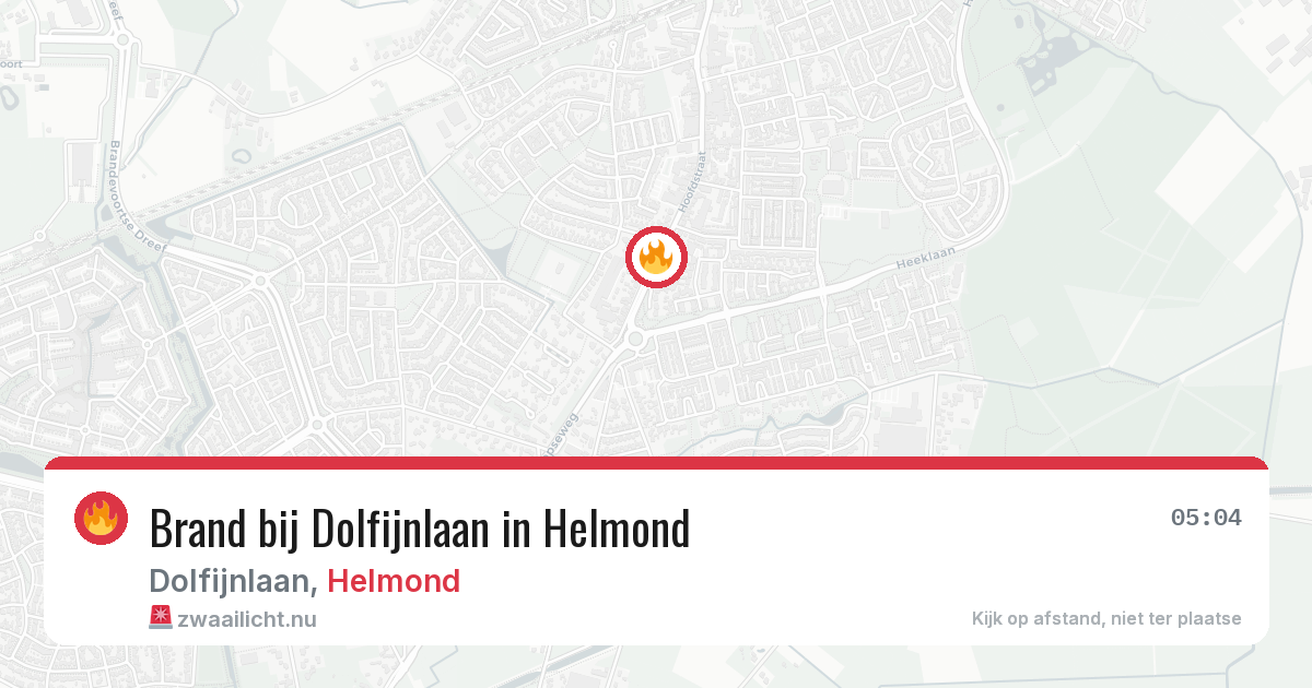 Brand bij Dolfijnlaan in Helmond — 23 jul 2026