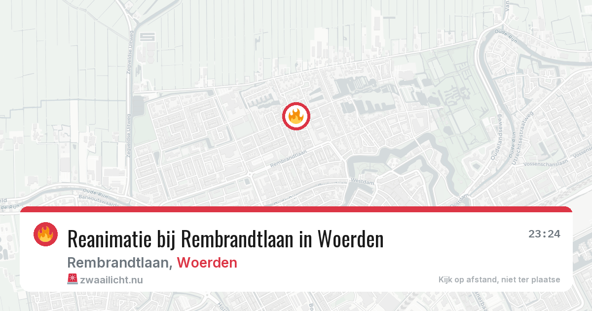 Reanimatie bij Rembrandtlaan in Woerden — 8 jun 2026