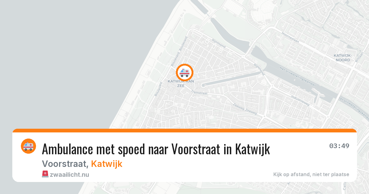 Ambulance met spoed naar Voorstraat in Katwijk — 25 jan 2026