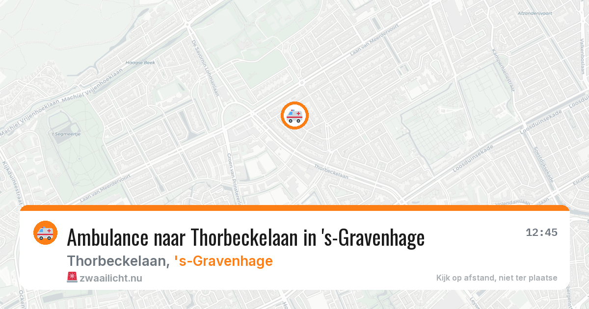 Ambulance naar Thorbeckelaan in 's-Gravenhage — 10 jul 2026