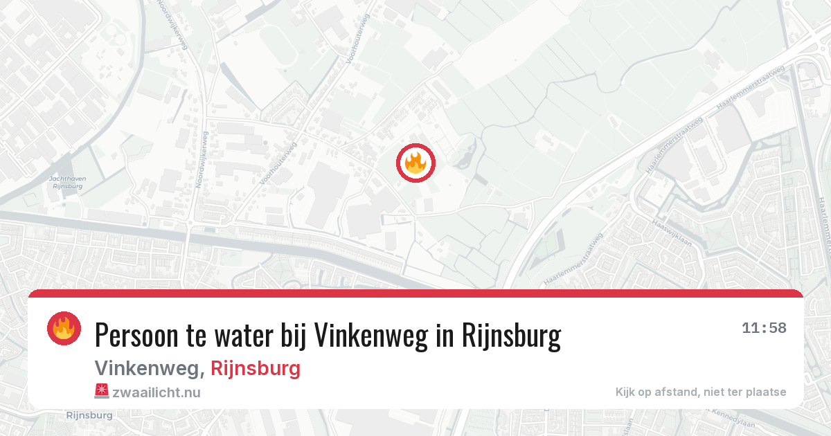Persoon te water bij Vinkenweg in Rijnsburg — 19 jul 2026