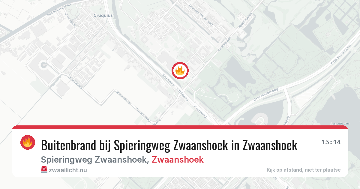 Buitenbrand bij Spieringweg Zwaanshoek in Zwaanshoek — 24 jul 2026