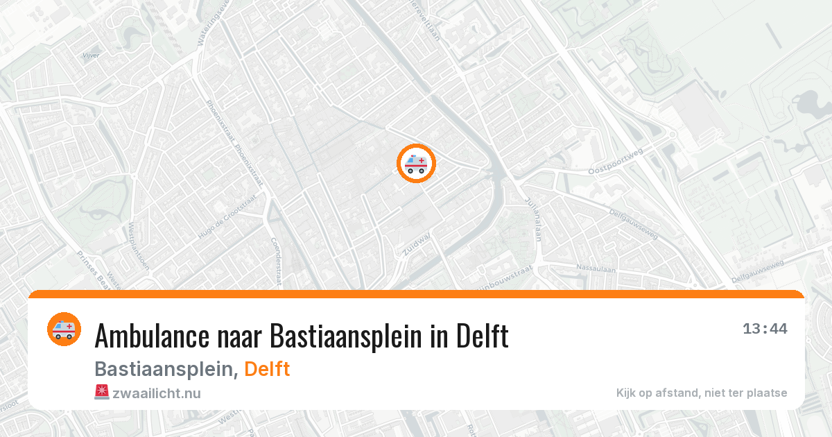 Ambulance naar Bastiaansplein in Delft — 18 mei 2026